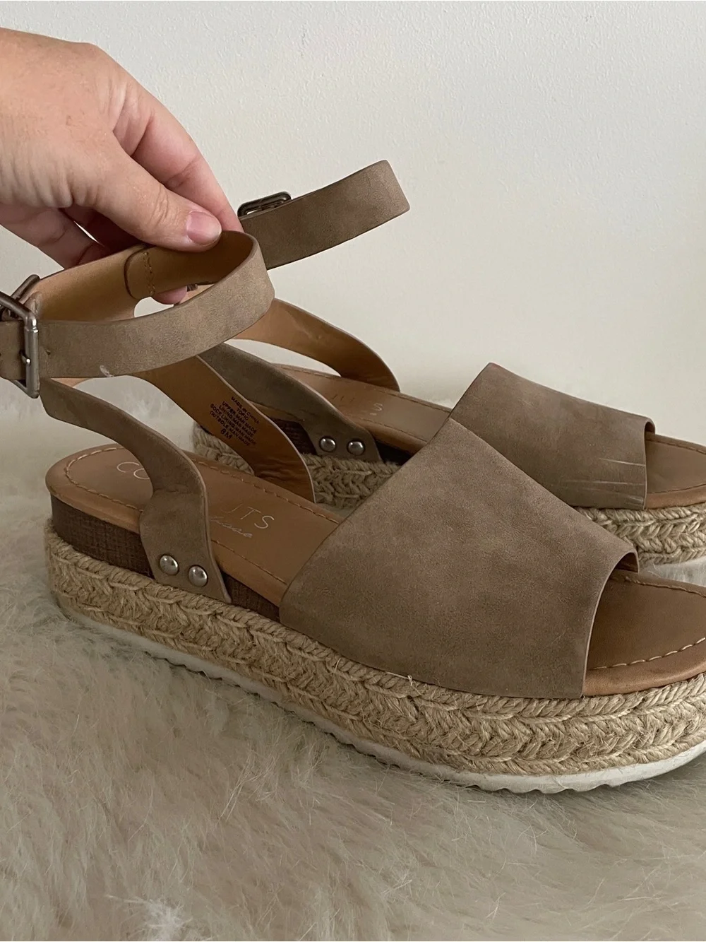 Coconuts by Matisse Taupe Platform Espadrille Sandals